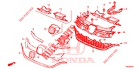 GRIGLIA ANTERIORE/MODANATURA (2) per Honda CR-V 2.0 EXCLUSIVE L 5 Porte 5 velocità automatico 2015