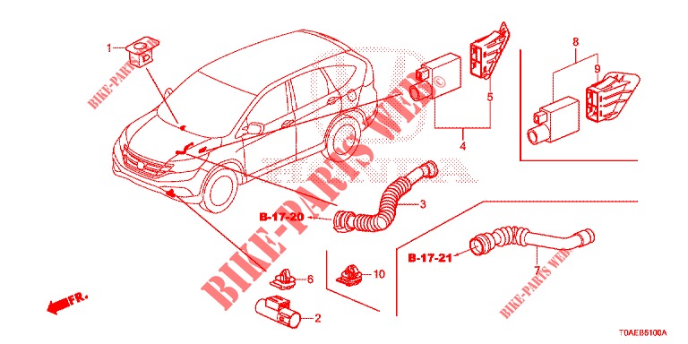 ARIA CONDIZIONATA (SENSEUR/CLIMATISEUR D'AIR AUTOMATIQUE) per Honda CR-V 2.0 S 5 Porte 5 velocità automatico 2015