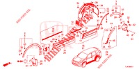 ABBELLIMENTO DAVANZALE LATO/PROTETTORE  per Honda CR-V 1.5 MID 5 Porte 6 velocità manuale 2019