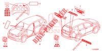 EMBLEME/ETICHETTE CAUZIONE  per Honda CR-V 1.5 MID 5 Porte 6 velocità manuale 2019