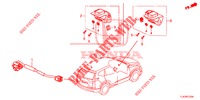 VISTA POSTERIORE ANTENNA / CAMERA GPS per Honda CR-V 1.5 MID 5 Porte pieno automatica 2019