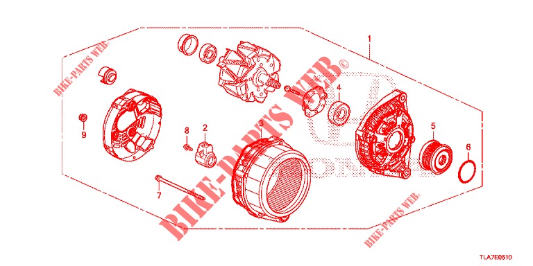 ALTERNATORE (DENSO) (1.5L) per Honda CR-V 1.5 MID 5 Porte pieno automatica 2019