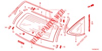 PARAVENTO POSTERIORE/VETRO QUARTIERE  per Honda CR-V DIESEL 1.6 COMFORT 5 Porte 6 velocità manuale 2014
