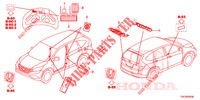 EMBLEME/ETICHETTE CAUZIONE  per Honda CR-V DIESEL 1.6 ELEGANCE 5 Porte 6 velocità manuale 2014