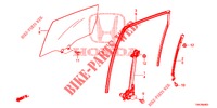 FINESTRE PORTIERE POST./REGOLATORE  per Honda CR-V DIESEL 1.6 ELEGANCE 5 Porte 6 velocità manuale 2014