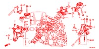 MONTATORI MOTORE (DIESEL) (1.6L) per Honda CR-V DIESEL 1.6 ELEGANCE 5 Porte 6 velocità manuale 2014