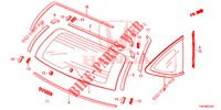 PARAVENTO POSTERIORE/VETRO QUARTIERE  per Honda CR-V DIESEL 1.6 ELEGANCE 5 Porte 6 velocità manuale 2014