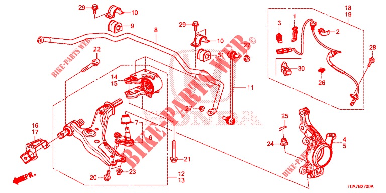 GIUNTO ANTERIORE  per Honda CR-V DIESEL 1.6 ELEGANCE 5 Porte 6 velocità manuale 2014