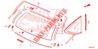 PARAVENTO POSTERIORE/VETRO QUARTIERE  per Honda CR-V DIESEL 1.6 EXECUTIVE NAVI 5 Porte 6 velocità manuale 2014
