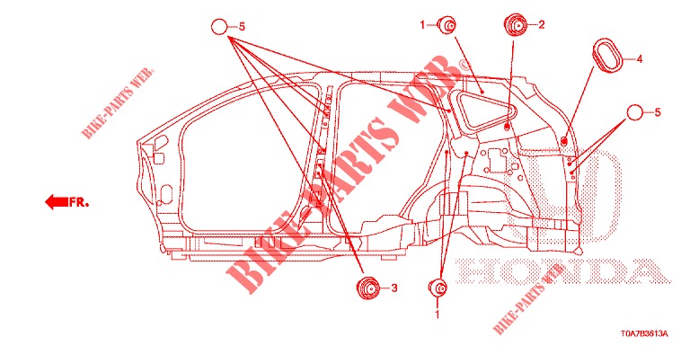 ANELLO DI TENUTA (LATERAL) per Honda CR-V DIESEL 1.6 EXECUTIVE NAVI 5 Porte 6 velocità manuale 2014