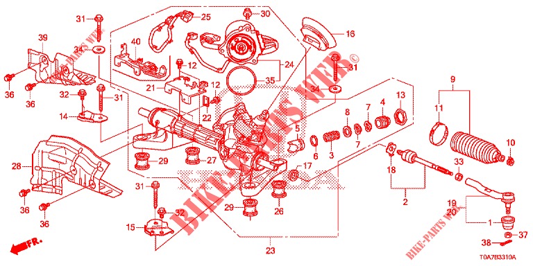 SCATOLA INGRANAGGIO P.S. (LH) per Honda CR-V DIESEL 1.6 EXECUTIVE NAVI 5 Porte 6 velocità manuale 2014
