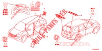 EMBLEME/ETICHETTE CAUZIONE  per Honda CR-V DIESEL 2.2 COMFORT 5 Porte 5 velocità automatico 2014