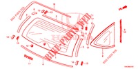 PARAVENTO POSTERIORE/VETRO QUARTIERE  per Honda CR-V DIESEL 2.2 COMFORT 5 Porte 5 velocità automatico 2014