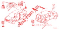 EMBLEME/ETICHETTE CAUZIONE  per Honda CR-V DIESEL 2.2 ELEGANCE 5 Porte 5 velocità automatico 2014
