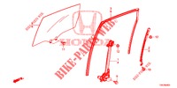 FINESTRE PORTIERE POST./REGOLATORE  per Honda CR-V DIESEL 2.2 ELEGANCE 5 Porte 5 velocità automatico 2014