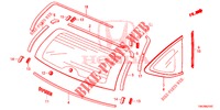 PARAVENTO POSTERIORE/VETRO QUARTIERE  per Honda CR-V DIESEL 2.2 ELEGANCE 5 Porte 5 velocità automatico 2014