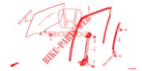 FINESTRE PORTIERE POST./REGOLATORE  per Honda CR-V DIESEL 2.2 ELEGANCE L 5 Porte 6 velocità manuale 2014
