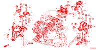 MONTATORI MOTORE (DIESEL) (2.2L) (MT) per Honda CR-V DIESEL 2.2 ELEGANCE L 5 Porte 6 velocità manuale 2014