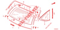 PARAVENTO POSTERIORE/VETRO QUARTIERE  per Honda CR-V DIESEL 2.2 ELEGANCE L 5 Porte 6 velocità manuale 2014