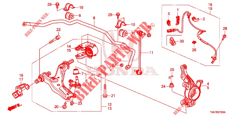 GIUNTO ANTERIORE  per Honda CR-V DIESEL 2.2 ELEGANCE L 5 Porte 6 velocità manuale 2014