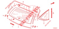 PARAVENTO POSTERIORE/VETRO QUARTIERE  per Honda CR-V DIESEL 2.2 EXCLUSIVE NAVI 5 Porte 5 velocità automatico 2014