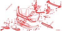 PARAURTI ANTERIORE (3) per Honda CR-V DIESEL 1.6 EXECUTIVE NAVI 5 Porte 9 velocità automatico 2015