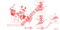 COMPONENTI CILINDRO CHIAVE  per Honda CR-V DIESEL 2.2 ELEGANCE 5 Porte 6 velocità manuale 2014