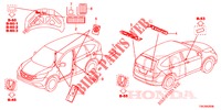 EMBLEME/ETICHETTE CAUZIONE  per Honda CR-V DIESEL 2.2 ELEGANCE 5 Porte 6 velocità manuale 2014