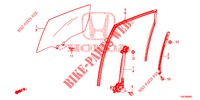 FINESTRE PORTIERE POST./REGOLATORE  per Honda CR-V DIESEL 2.2 ELEGANCE 5 Porte 6 velocità manuale 2014