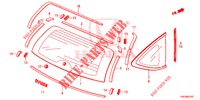 PARAVENTO POSTERIORE/VETRO QUARTIERE  per Honda CR-V DIESEL 2.2 ELEGANCE 5 Porte 6 velocità manuale 2014