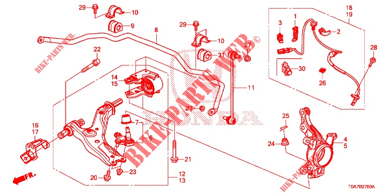 GIUNTO ANTERIORE  per Honda CR-V DIESEL 2.2 ELEGANCE 5 Porte 6 velocità manuale 2014