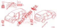 EMBLEME/ETICHETTE CAUZIONE  per Honda CR-V DIESEL 1.6 ELEGANCE NAVI 5 Porte 6 velocità manuale 2018