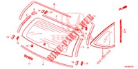 PARAVENTO POSTERIORE/VETRO QUARTIERE  per Honda CR-V DIESEL 2.2 EXCLUSIVE 5 Porte 6 velocità manuale 2013