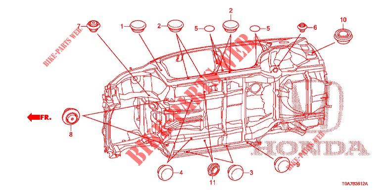 ANELLO DI TENUTA (INFERIEUR) per Honda CR-V DIESEL 2.2 EXCLUSIVE 5 Porte 6 velocità manuale 2013