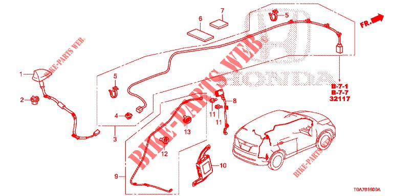 ANTENNA/ALTOPARLANTE  per Honda CR-V DIESEL 2.2 EXCLUSIVE 5 Porte 6 velocità manuale 2013