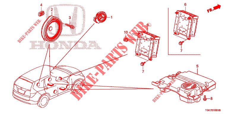 ANTENNA/ALTOPARLANTE  per Honda CR-V DIESEL 2.2 EXCLUSIVE 5 Porte 6 velocità manuale 2013