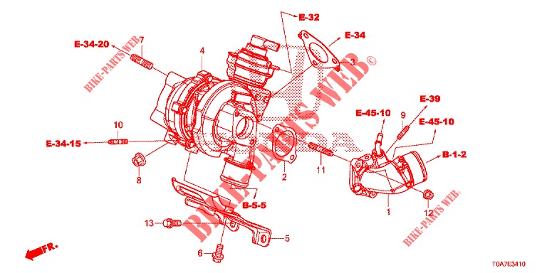 CARICATORE TURBO (DIESEL) (2.2L) per Honda CR-V DIESEL 2.2 EXCLUSIVE 5 Porte 6 velocità manuale 2013