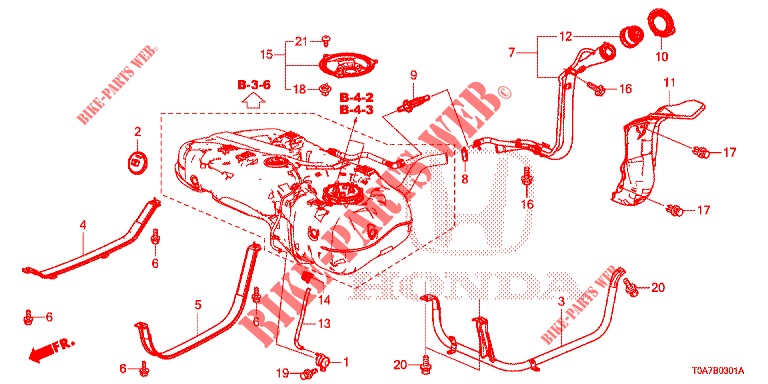 CONDOTTO RIEMPITORE COMBUSTIBILE (DIESEL) per Honda CR-V DIESEL 2.2 EXCLUSIVE 5 Porte 6 velocità manuale 2013
