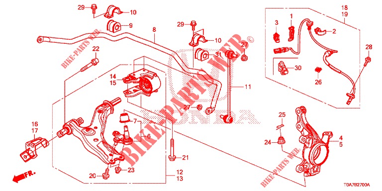 GIUNTO ANTERIORE  per Honda CR-V DIESEL 2.2 EXCLUSIVE 5 Porte 6 velocità manuale 2013