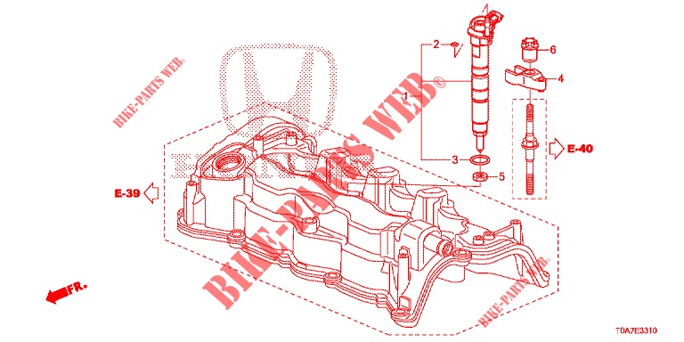 INIETTORE COMBUSTIBILE (DIESEL) (2.2L) per Honda CR-V DIESEL 2.2 EXCLUSIVE 5 Porte 6 velocità manuale 2013