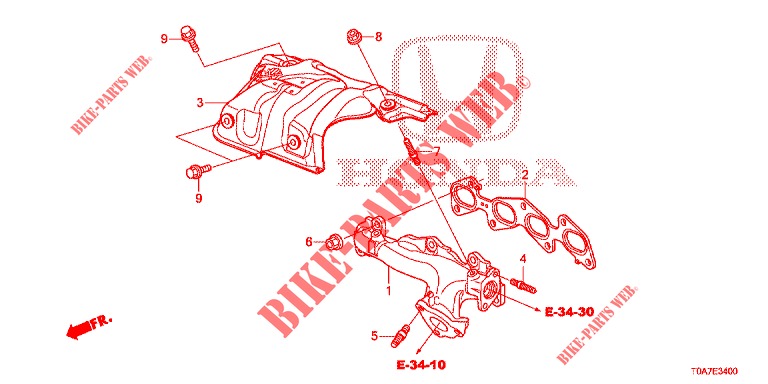 MOLTEPLICE SCARICO (DIESEL) (2.2L) per Honda CR-V DIESEL 2.2 EXCLUSIVE 5 Porte 6 velocità manuale 2013