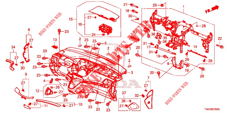 PANNELLO STRUMENTI (LH) per Honda CR-V DIESEL 2.2 EXCLUSIVE 5 Porte 6 velocità manuale 2013