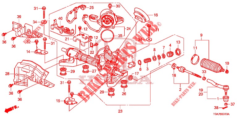 SCATOLA INGRANAGGIO P.S. (LH) per Honda CR-V DIESEL 2.2 EXCLUSIVE 5 Porte 6 velocità manuale 2013