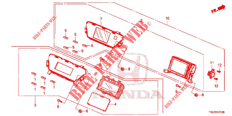 SCHERMO CENTRO (LH) per Honda CR-V DIESEL 2.2 EXCLUSIVE 5 Porte 6 velocità manuale 2013