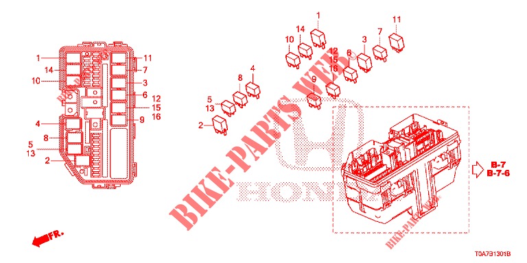 UNITA DI CONTROLLO (COMPARTIMENT MOTEUR) (2) per Honda CR-V DIESEL 2.2 EXCLUSIVE 5 Porte 6 velocità manuale 2013