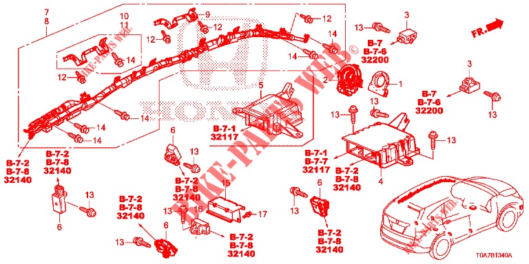 UNITA'SRS(RH)  per Honda CR-V DIESEL 2.2 EXCLUSIVE 5 Porte 6 velocità manuale 2013