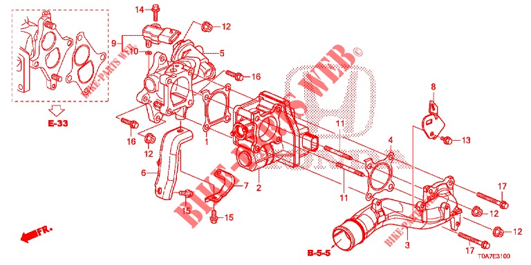 VALVOLA CONT. VORTICE (DIESEL) (2.2L) per Honda CR-V DIESEL 2.2 EXCLUSIVE 5 Porte 6 velocità manuale 2013