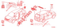 EMBLEME/ETICHETTE CAUZIONE  per Honda CR-V DIESEL 2.2 COMFORT 5 Porte 6 velocità manuale 2013