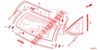 PARAVENTO POSTERIORE/VETRO QUARTIERE  per Honda CR-V DIESEL 2.2 COMFORT 5 Porte 5 velocità automatico 2013
