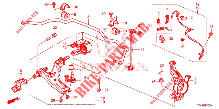 GIUNTO ANTERIORE  per Honda CR-V DIESEL 2.2 COMFORT 5 Porte 5 velocità automatico 2013